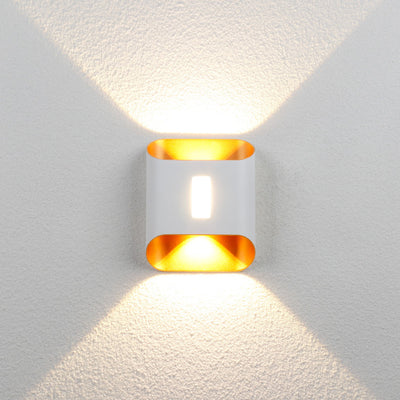 Applique Murale Étanche en Aluminium LED Carré Géométrique de Simplicité Moderne Pour Jardin 