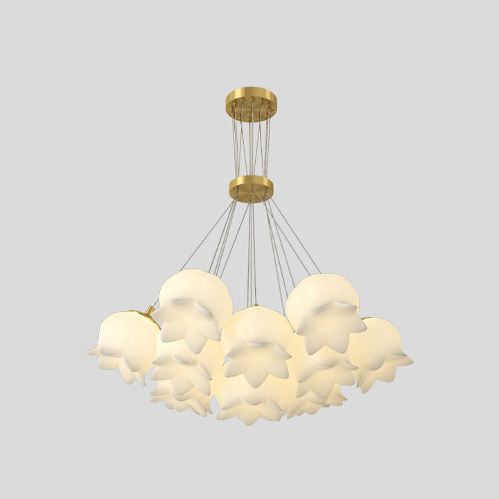 Traditionelle französische Maiglöckchen-Blumenleuchter aus Kupfer und Kunststoff, 13.07.19 Lichter, für Esszimmer 