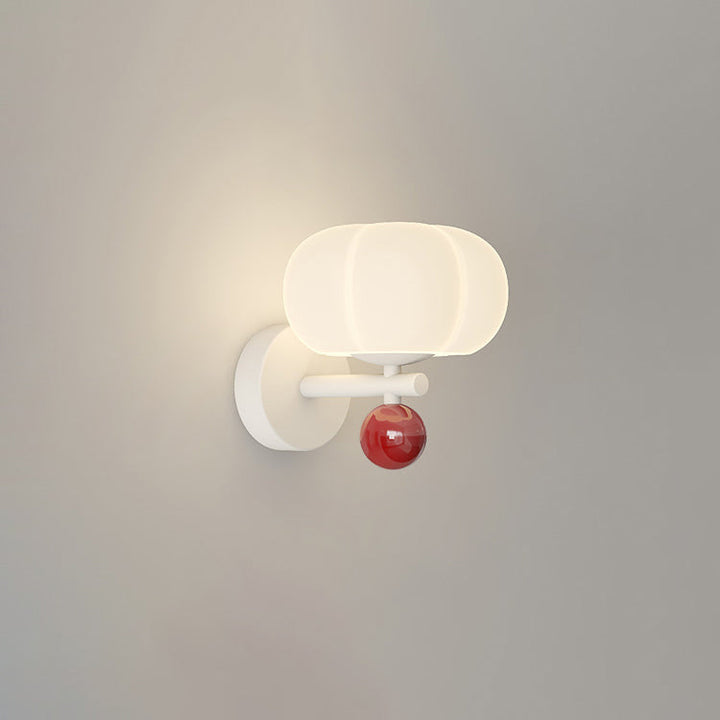 Moderne minimalistische Kürbis Orb PVC Eisen LED Wandleuchte Lampe für Schlafzimmer 