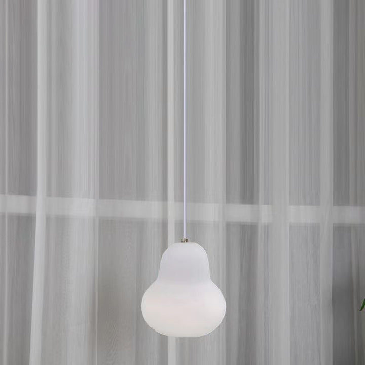 Traditional Vintage Glass Iron Gourd Design 1-Light Pendant Light for Living Room