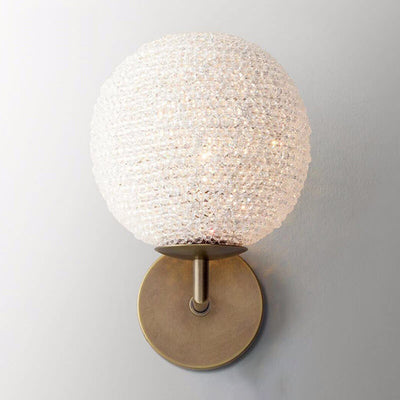 Modern Light Luxury Creative Crystal Sphere 1-Light Wall Sconce Lamp