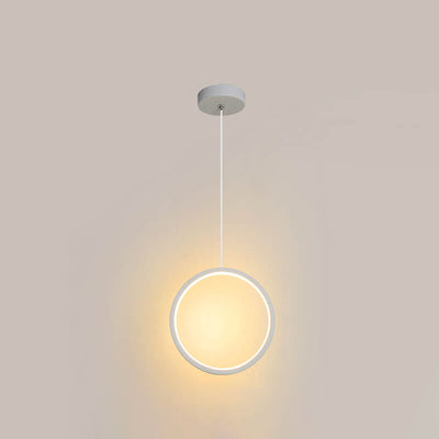 Moderne minimalistische runde Eisen-Acryl-LED-Kronleuchter für das Schlafzimmer 