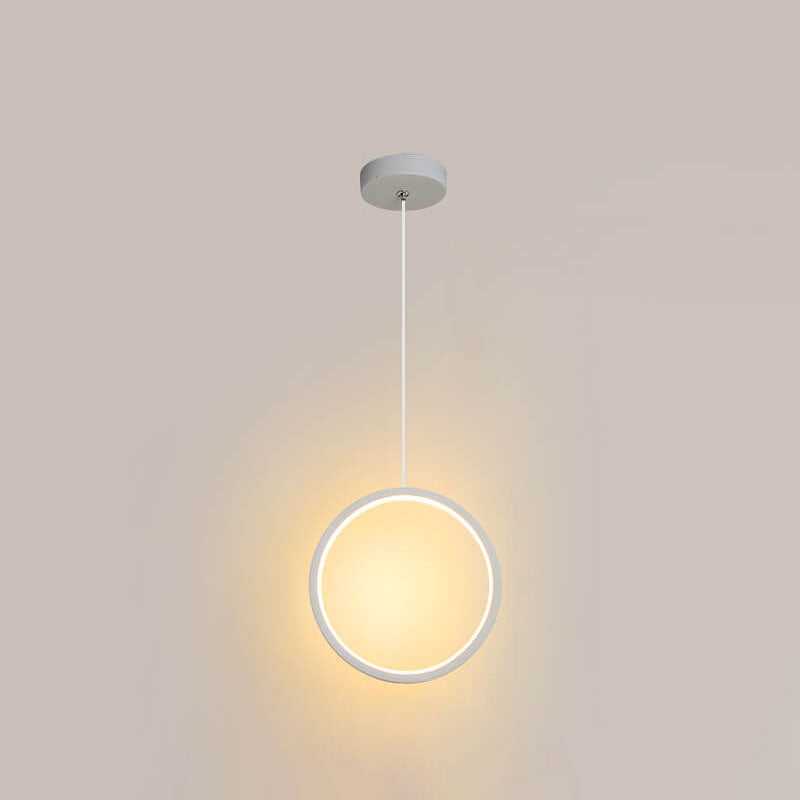 Moderne minimalistische runde Eisen-Acryl-LED-Kronleuchter für das Schlafzimmer 