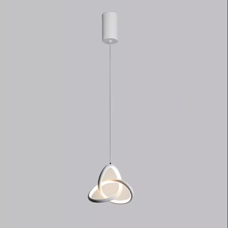 Moderne Nordic Aluminium Eisen Silica Geometrische Verflochten Ring LED Pendelleuchte Für 