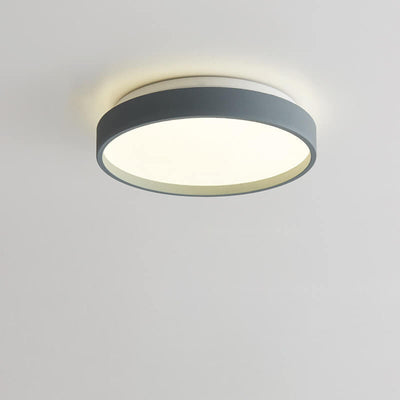 Modern Simple Round Solid Color Acrylic LED Flush Mount Ceiling Light