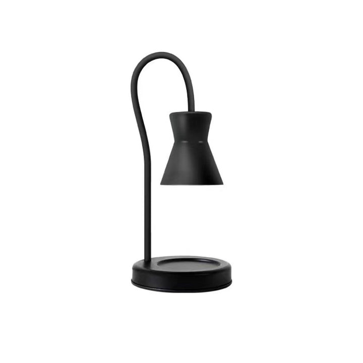 Moderna lámpara de mesa de metal minimalista con soporte ajustable de reloj de arena de 2 luces para derretir cera junto a la cama 