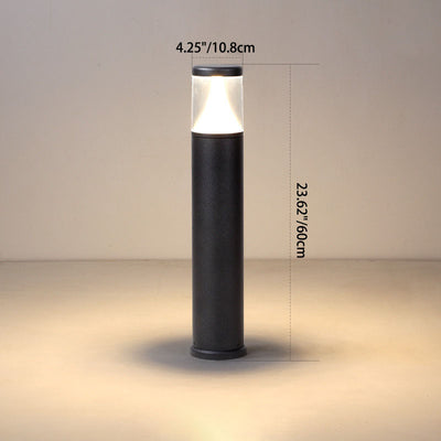 ضوء حديقة LED من الألمنيوم الشمسي الأسطواني الحديث البسيط لمناظر الحديقة 