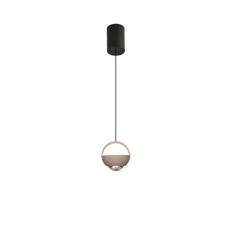 Moderne Einfachheit Ball Aluminium Acrylglas LED Pendelleuchte Liftable Für Nachttisch 