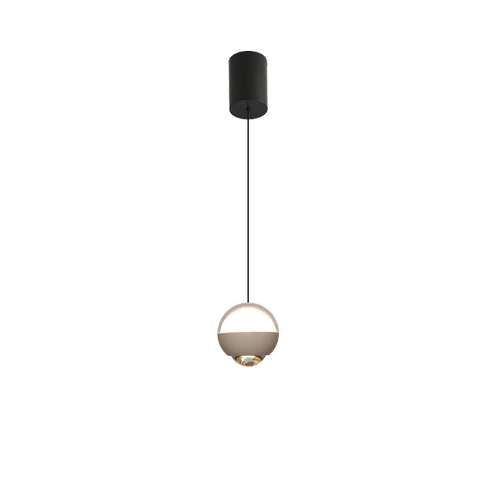 Moderne Einfachheit Ball Aluminium Acrylglas LED Pendelleuchte Liftable Für Nachttisch 