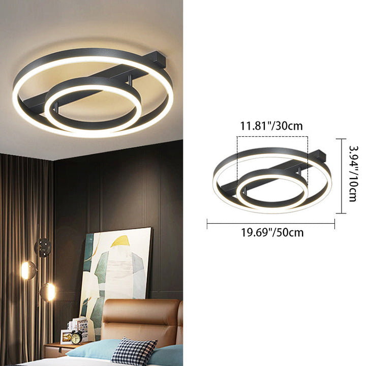 Lumière de plafond LED encastrée moderne minimaliste géométrique carré cercle ligne en aluminium pour salon 