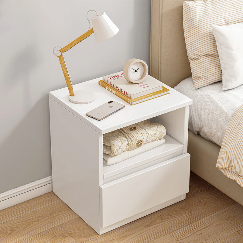 Table de nuit rectangulaire minimaliste moderne avec panneau de densité 1 tiroir pour chambre 