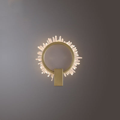 Zeitgenössische Luxus Edelstahl Kristall Sonnenblumen Design LED Wandleuchte Lampe Für Wohnzimmer 