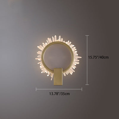 Zeitgenössische Luxus Edelstahl Kristall Sonnenblumen Design LED Wandleuchte Lampe Für Wohnzimmer 
