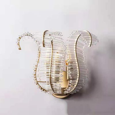 Zeitgenössische kreative Blatt Eisen Glas 1/2 Licht Wandleuchte Lampe für Wohnzimmer 