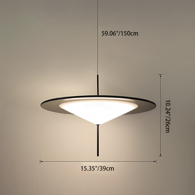 Lustre à LED contemporain nordique en acrylique avec abat-jour en forme de soucoupe volante pour salon 