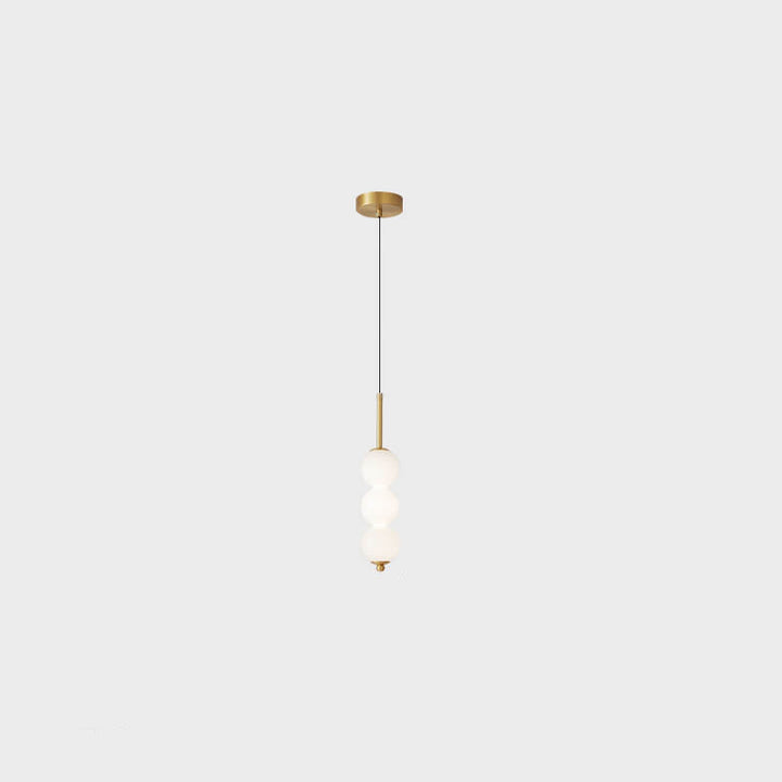 Nordic Creative Brass Spherical Glass Long Strip LED Pendelleuchte 