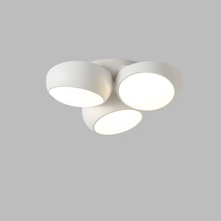 Moderne minimalistische Kombination Runde Eisen Kunststoff LED Unterputz Deckenleuchte für Wohnzimmer 