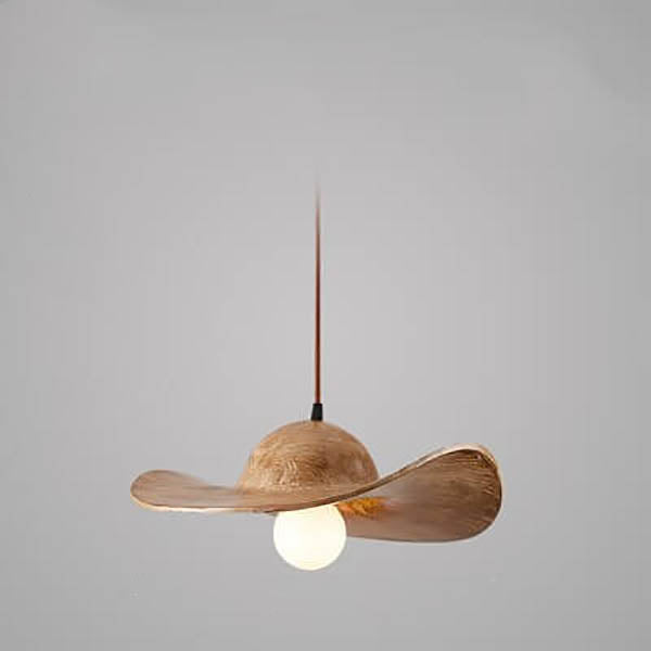 Contemporary Nordic Hat Design Resin 1-Light Pendant Light For Living Room