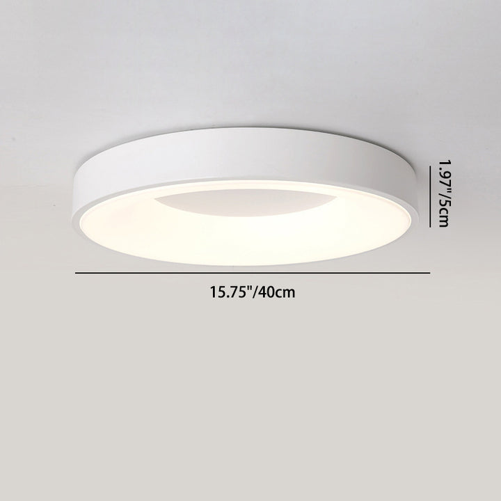 Moderne minimalistische runde Kreis Eisen Acryl LED Unterputz Deckenleuchte für Schlafzimmer 