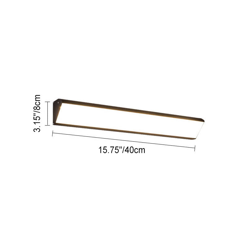 Modern Minimalist Outdoor Long Bar Aluminum Acrylic Waterproof LED Wall Sconce Lamp For Outdoor