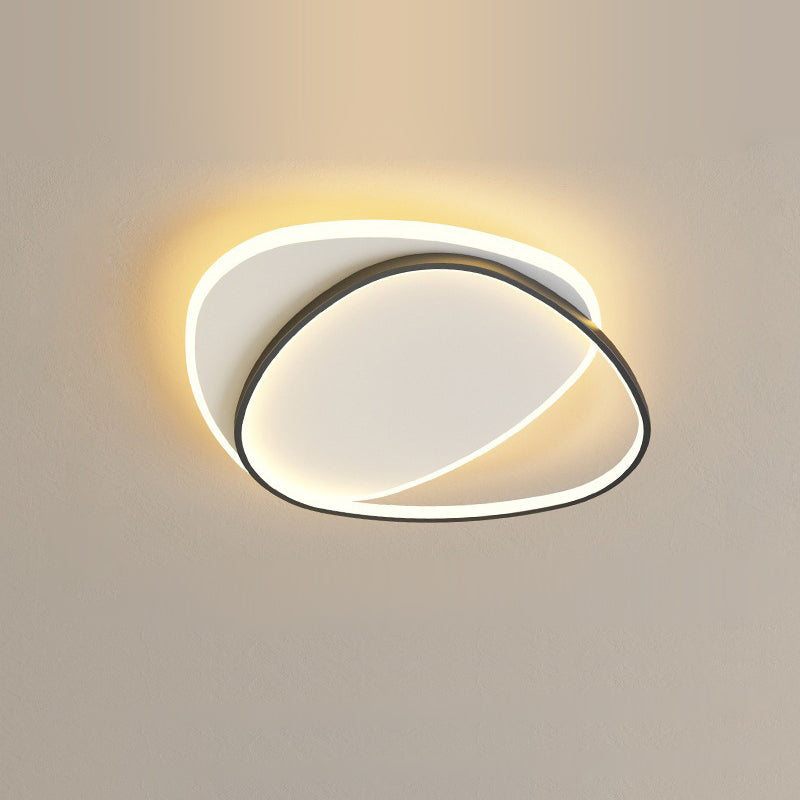 Moderne minimalistische Dreieck ovale Acryl Eisen LED Unterputz Deckenleuchte für Wohnzimmer 