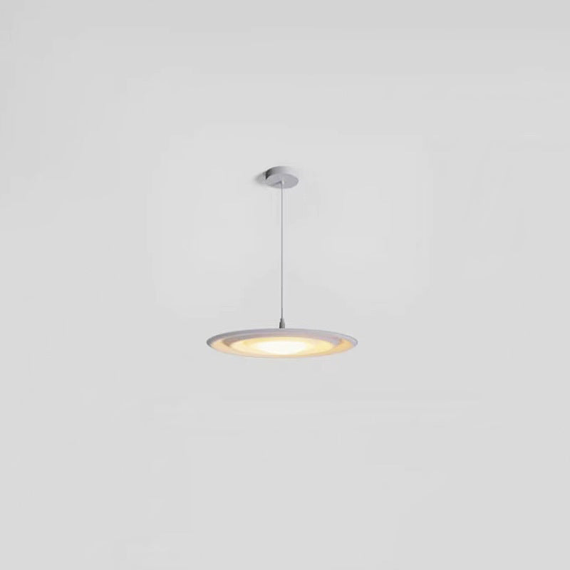 Moderne minimalistische runde Wasser-Kräuselung Acryl Eisen LED Pendelleuchte für Schlafzimmer 