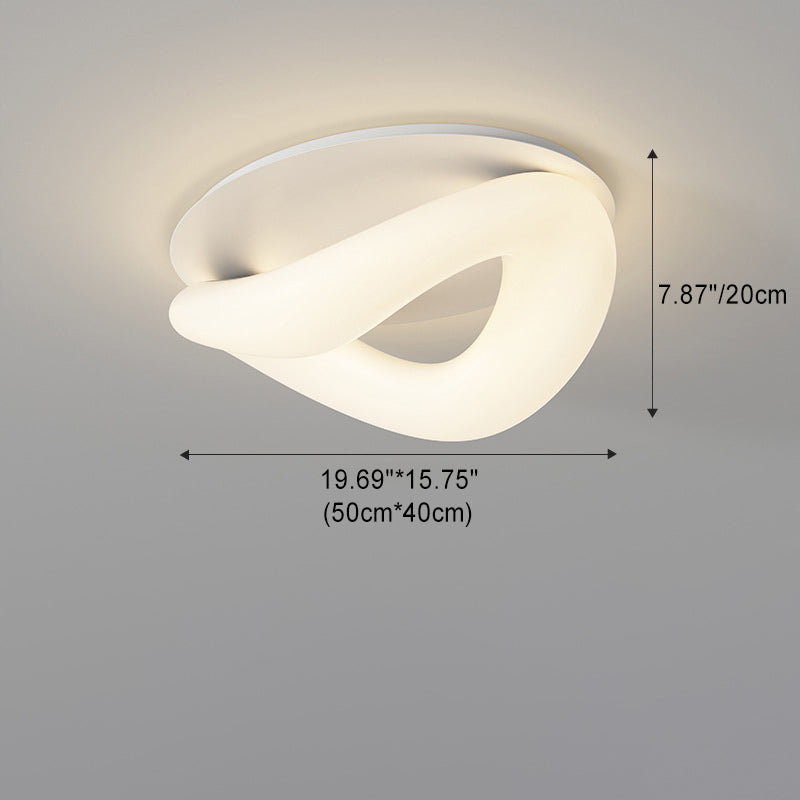 Moderne unbedeutende Deckenleuchte mit PE-Wellen-Ring-Hardware-LED zur bündigen Montage für Schlafzimmer 