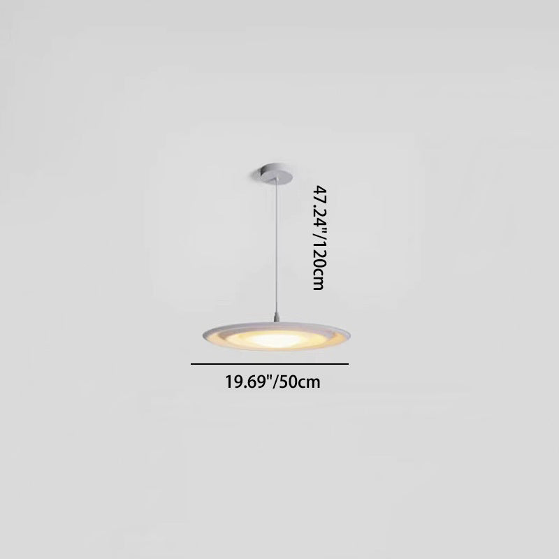 Moderne minimalistische runde Wasser-Kräuselung Acryl Eisen LED Pendelleuchte für Schlafzimmer 