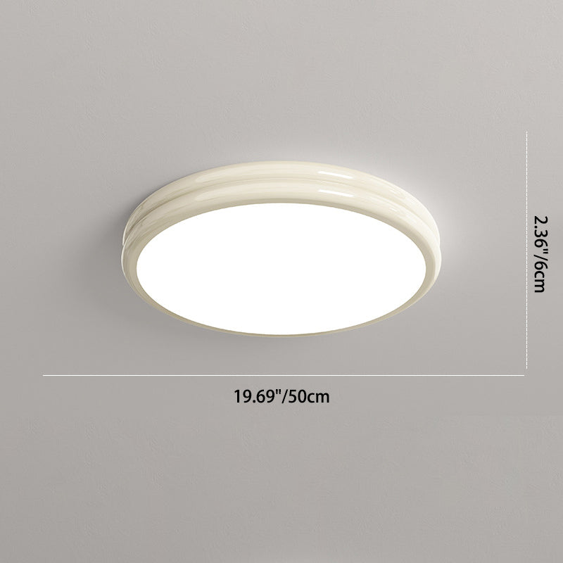 Luz de techo LED de montaje empotrado redonda de doble capa de aluminio acrílico minimalista moderna para dormitorio 