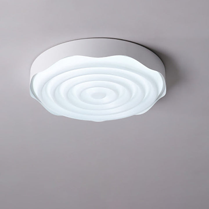 Luz de techo LED montada al ras de hierro acrílico cuadrado geométrico con textura de ondas de agua minimalista moderna para dormitorio 