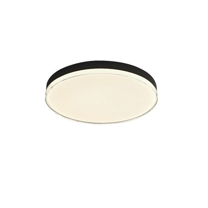 Modern Minimalist Aluminum Acrylic Round Shade LED Flush Mount Ceiling Light For Bedroom