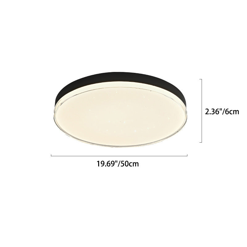 Moderne unbedeutende Aluminiumacrylsauer-runde Schatten-LED-Unterputz-Deckenleuchte für Schlafzimmer 
