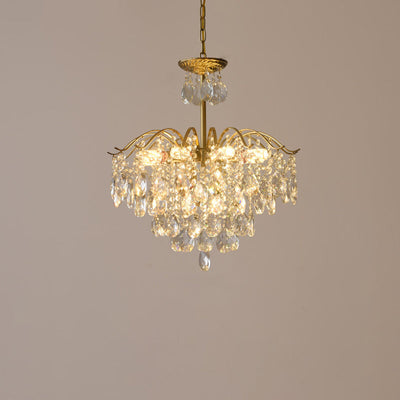Contemporary Scandinavian Branch Crystal Iron 6/10/11/14 Light Chandelier For Bedroom