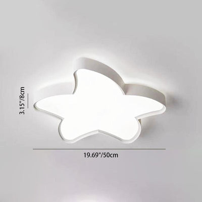 Luz de techo LED de montaje empotrado con pantalla de estrella de hierro acrílico de simplicidad moderna para sala de estar 