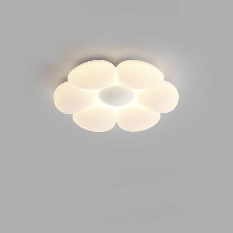 Zeitgenössische kreative Daisy Flower PE Eisen LED Unterputz Deckenleuchte für Schlafzimmer 