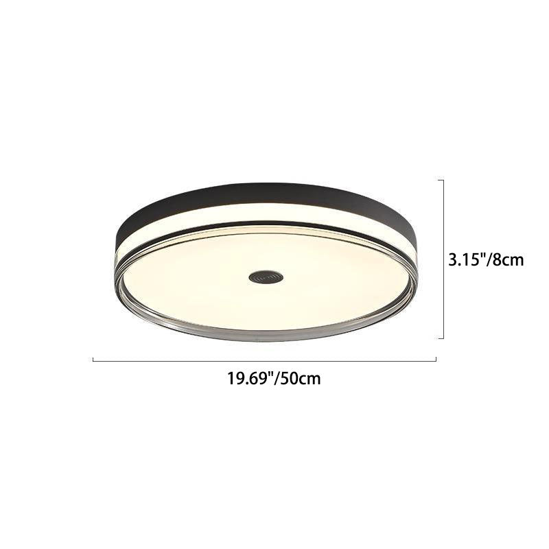 Moderne unbedeutende Acrylrunde Glas-LED-Unterputz-Deckenleuchte für Schlafzimmer 