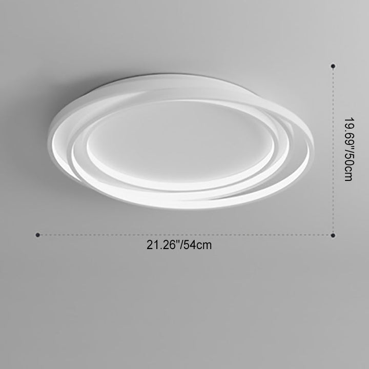 Moderne minimalistische runde Kreis Eisen LED Unterputz Deckenleuchte für Schlafzimmer 