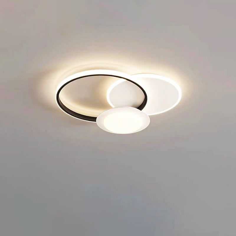Moderne minimalistische runde quadratische Eisen Acryl LED Unterputz Deckenleuchte für Schlafzimmer 