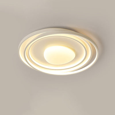 Moderne minimalistische runde Eisen Acryl LED Unterputz Deckenleuchte für Wohnzimmer 