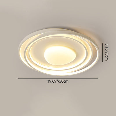 Moderne minimalistische runde Eisen Acryl LED Unterputz Deckenleuchte für Wohnzimmer 