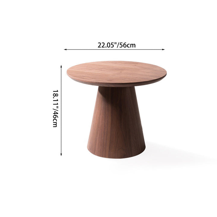 Moderner minimalistischer runder Couchtisch aus Massivholz und Sperrholz für das Wohnzimmer 
