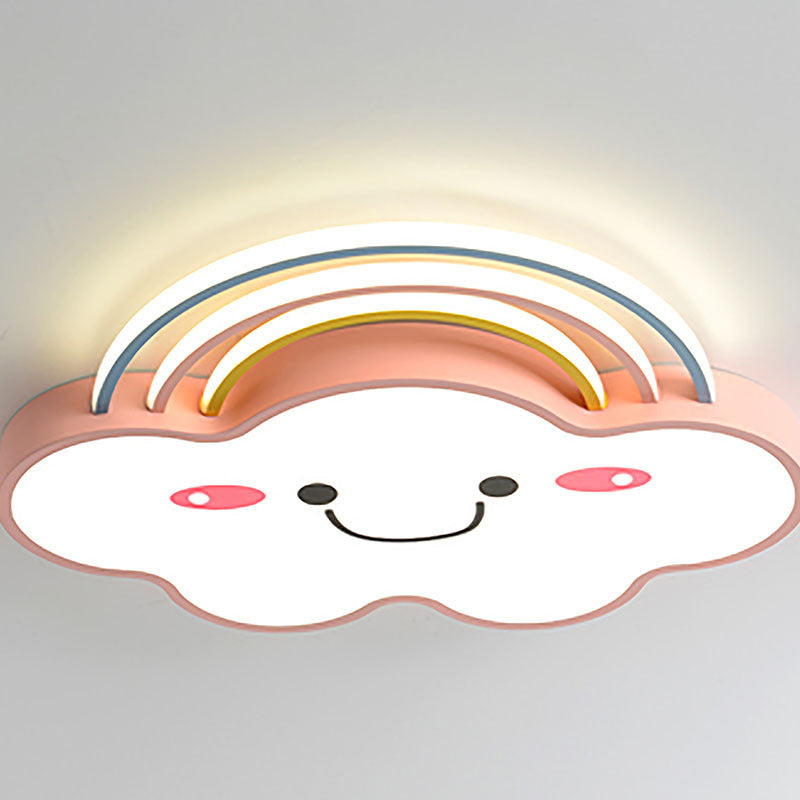 Zeitgenössische kreative Regenbogen-Wolke Acryl Schatten LED Unterputz Deckenleuchte für Schlafzimmer 