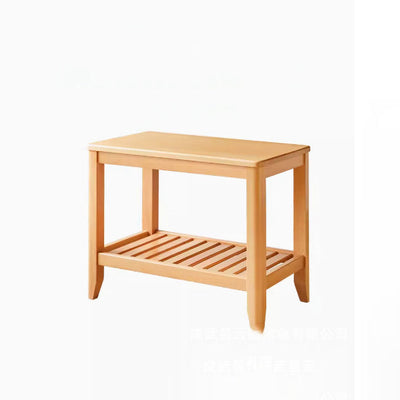 Mesa de café cuadrada de madera minimalista moderna con cuatro patas para sala de estar 