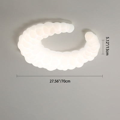 Moderna Minimalista Media Luna PE Hierro LED Luz de Techo Empotrada para Dormitorio 