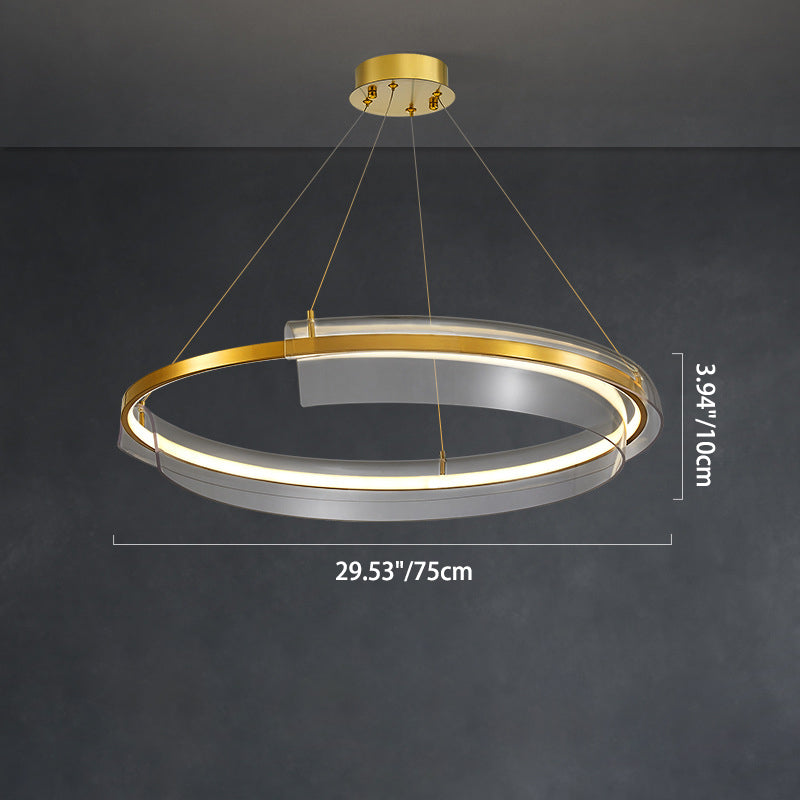 Zeitgenössischer nordischer runder quadratischer Rohrmetallacryl-LED-Kronleuchter für Wohnzimmer 
