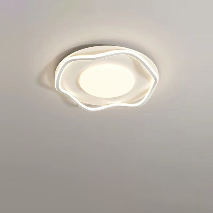 Zeitgenössische kreative quadratische runde Eisen PVC LED Unterputz-Deckenleuchte für Wohnzimmer