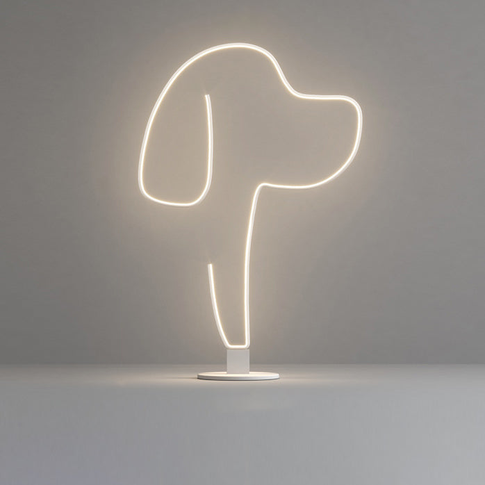 Lámpara de pie LED de hierro, aluminio y acrílico creativo contemporáneo para gatos y perros para dormitorio 