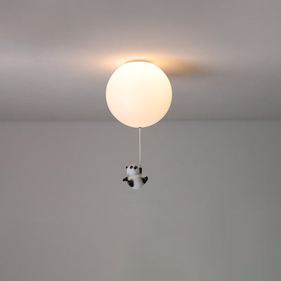 Moderne Minimaliste Ours Ballon Résine PE 1/3 Lumière Plafonnier Pour Chambre 