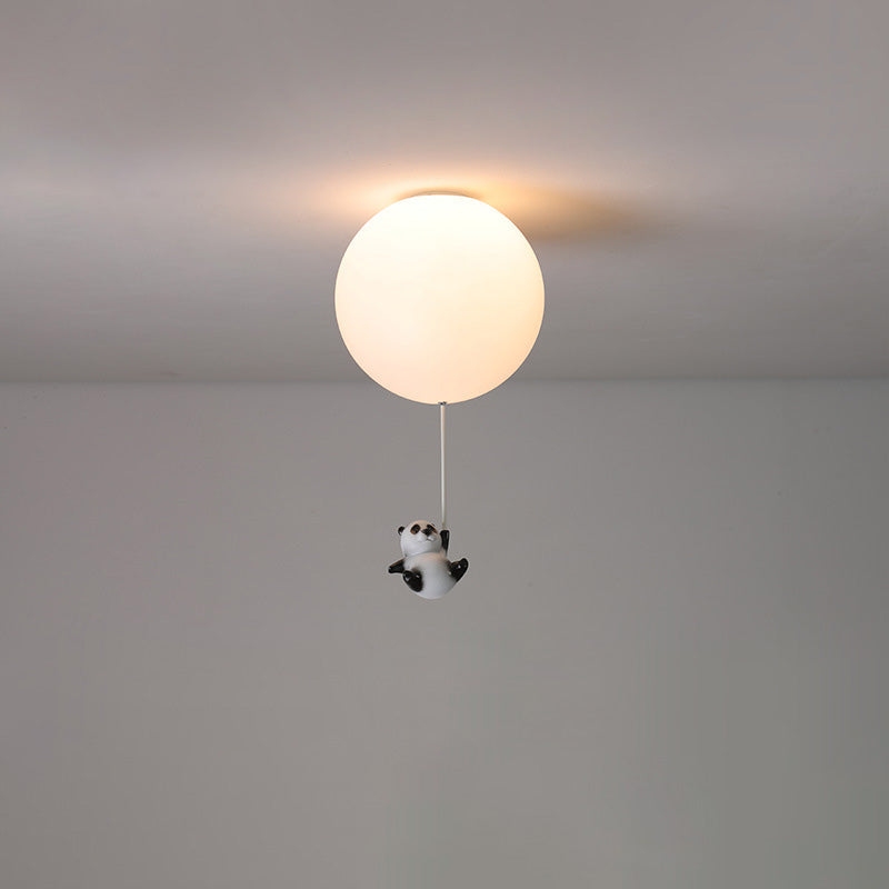 Moderne Minimaliste Ours Ballon Résine PE 1/3 Lumière Plafonnier Pour Chambre 