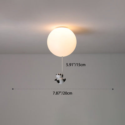 Moderne Minimaliste Ours Ballon Résine PE 1/3 Lumière Plafonnier Pour Chambre 
